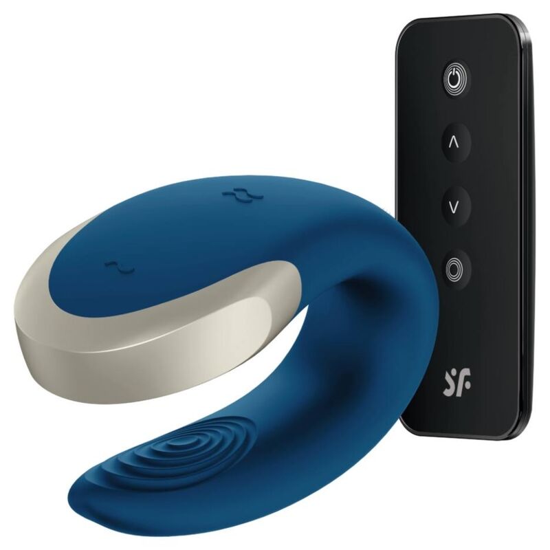 SATISFYER DOUBLE LOVE VIBRADOR PAREJAS CON APP LUXURY AZUL