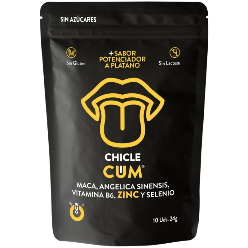  CUM CHICLE AUMENTADOR DE EYACULACIÓN & SABOR A PLÁTANO DEL SEMEN 10 UNIDADES