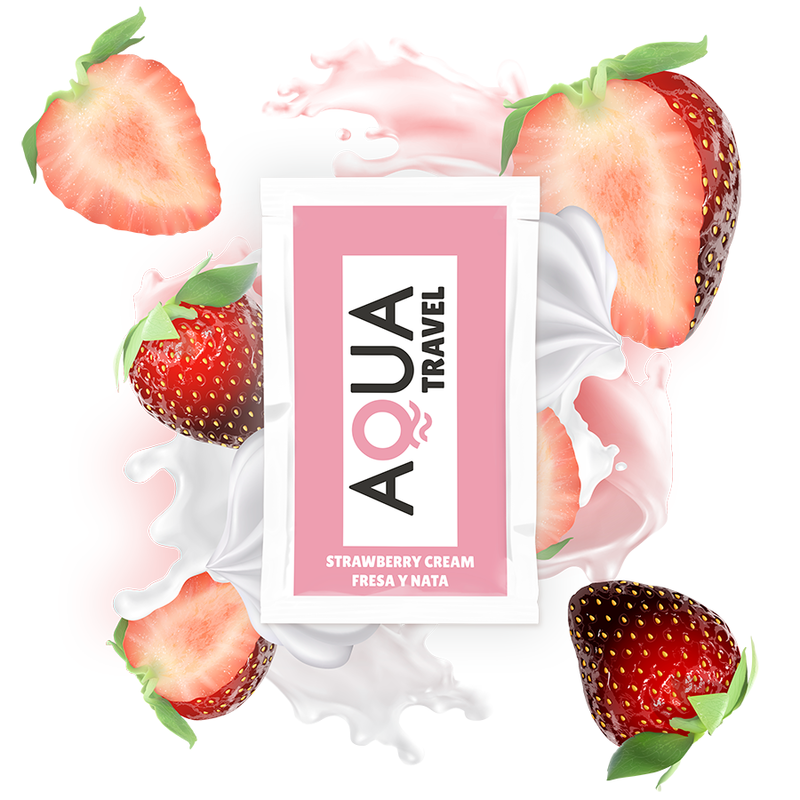  LUBRICANTE BASE AGUA SABOR FRESA Y NATA 6 ML