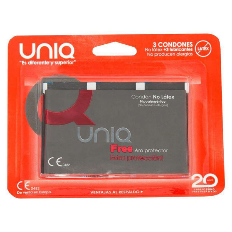  FREE PRESERVATIVOS CON ARO PROTECTOR SIN LATEX 3 UNIDADES