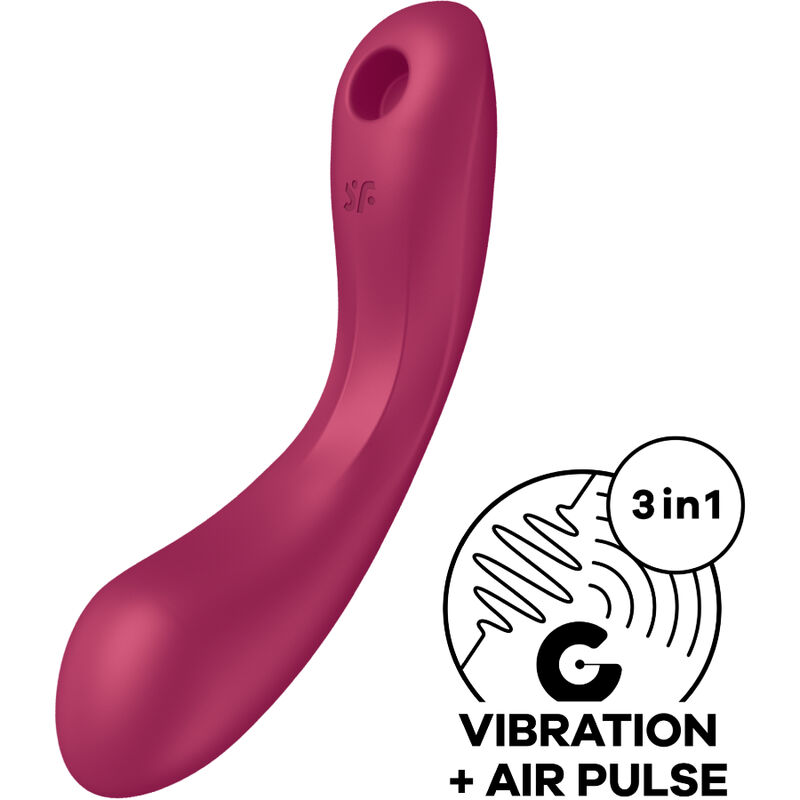 ESTIMULADOR CURVE TRINITY 1 AIR PULSE VIBRATION ROJO
