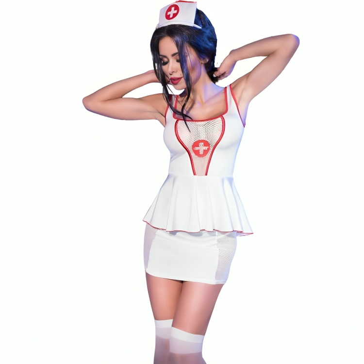 CR 4160 DISFRAZ ENFERMERA TOP & FALDA