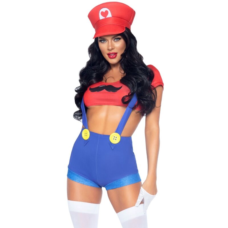  DISFRAZ SEXY MARIO BROS ROJO/AZUL S